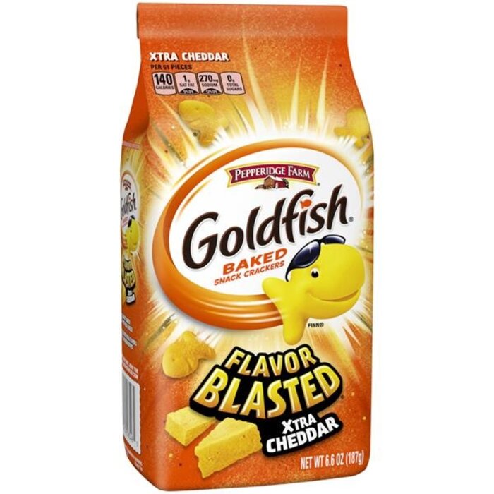 Pepperidge Farm goldfish flavor blasted xtra cheddar 6.6 oz - 187g
