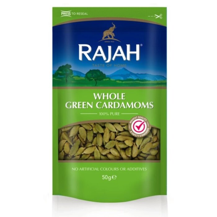 whole green cardamom 50g rajah