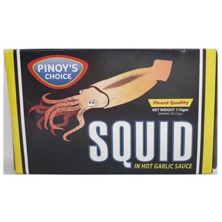 squid in hot garlic sauce 110g pinoy's choice