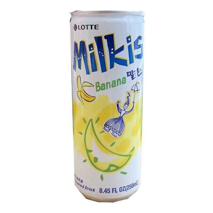 milkis banana soda drink 250ml lotte