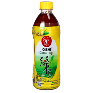 oishi Green Tea Honey Lemon 500ml - yellow label