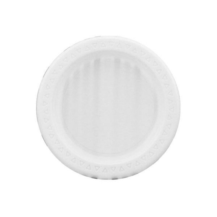 Plastic plates White Ø 18 cm - 50 pcs - Peter's