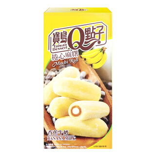 Banana Milk Mochi Roll 5 pieces - 150g Q