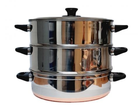 30cm Stainless Steel 3 Tier Layer Steamer – R & B Import