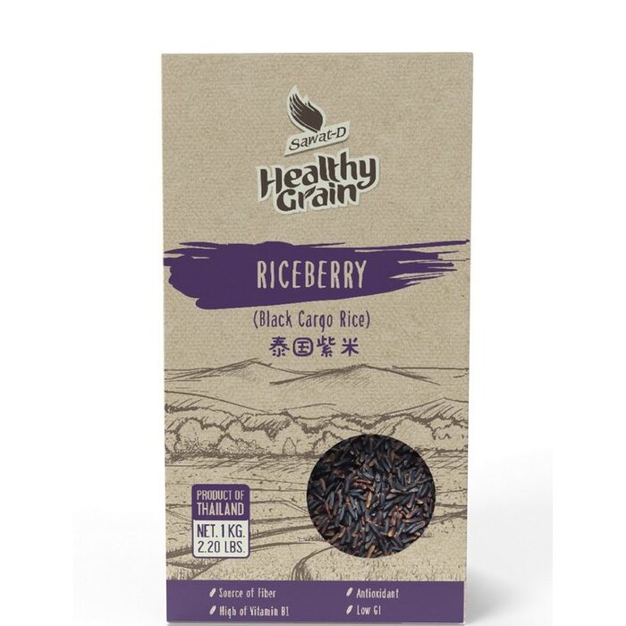 sawat-d riceberry black cargo rice 1 kg