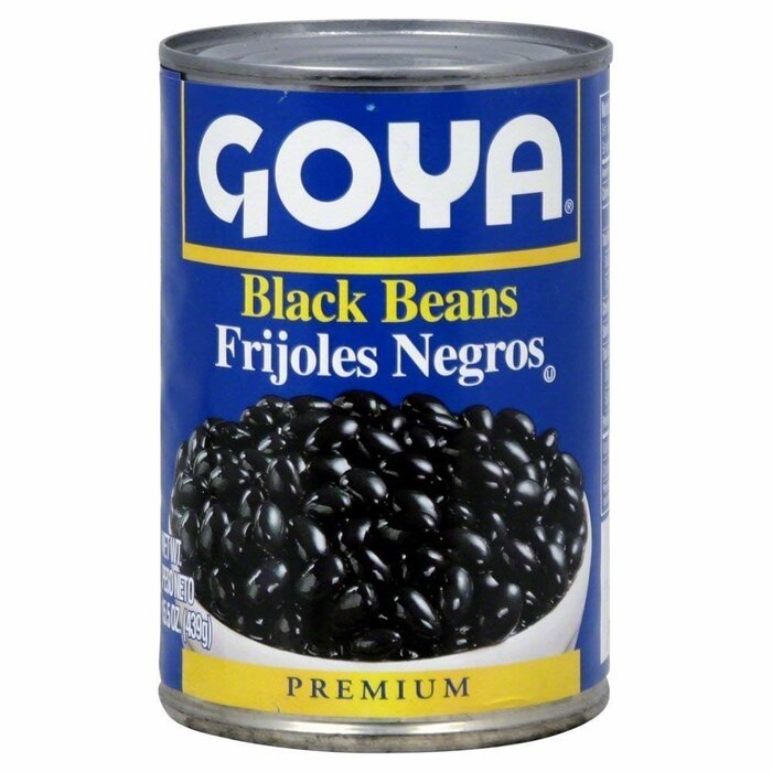 goya black beans 15.5 oz - 439g in blauw blik