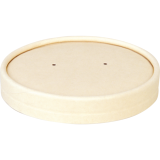 DEPA Deksel, Bamboepapier PE, 117mm, naturel, per 25 stuks