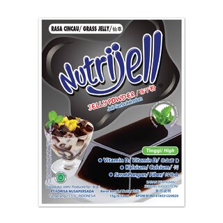 nutrijell rasa cincau - grass jelly  jelly powder 15g