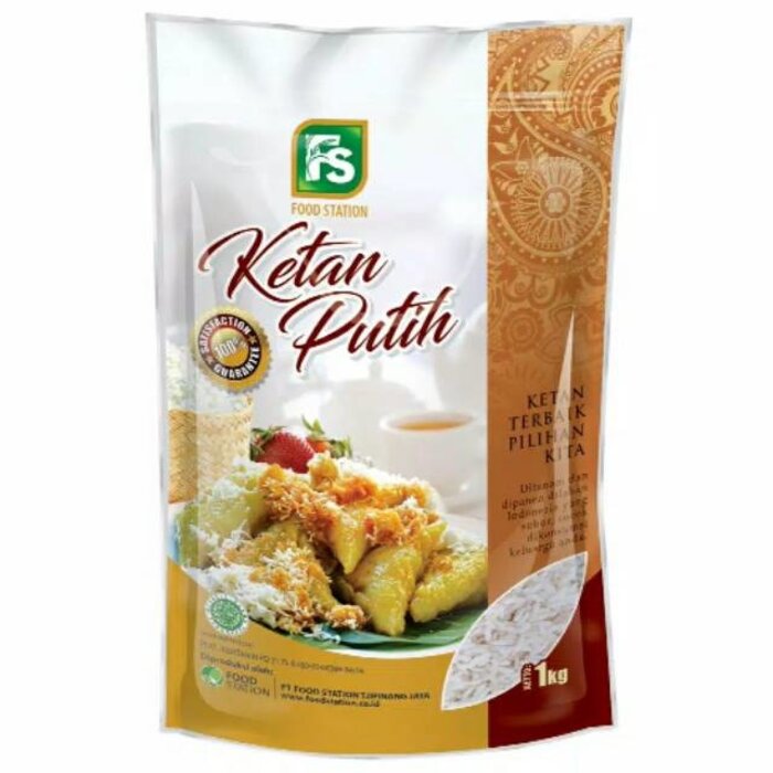 ketan putih rice 1kg - food station