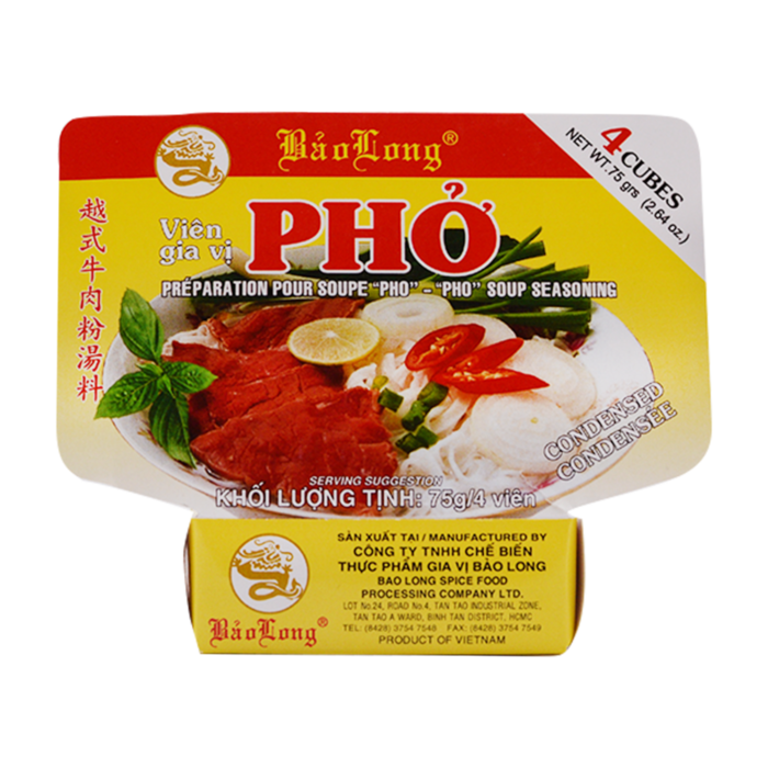 Pho soup seasoning 75g bao long - blok - yellow label