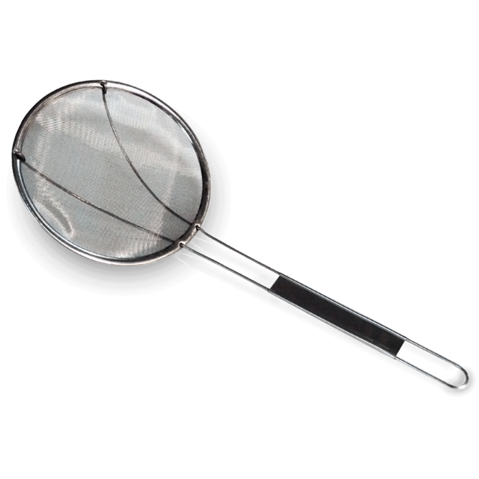 Oil Strainer - stainless steel grease pan - dia 20cm