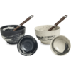 Bowl Set Black and White 2 Pieces - Edo Japan 6041066