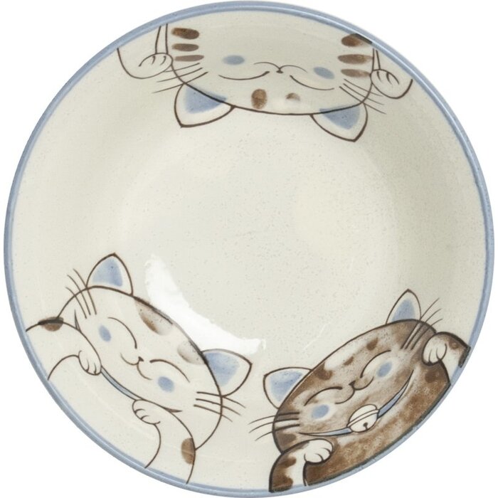 Bowl Cats Ø19.5cm H7cm - 6040095 Blue