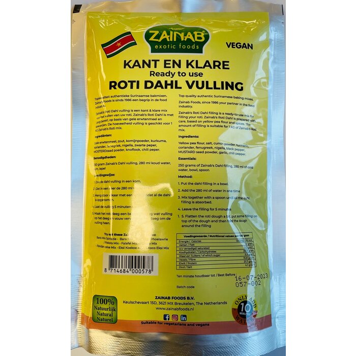 Roti Dahl Filling 250g Zainab