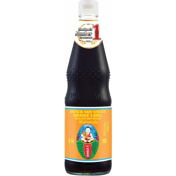 Healthy Boy Brand   Black Soy Sauce Orange label 700ml Desk Som Boon