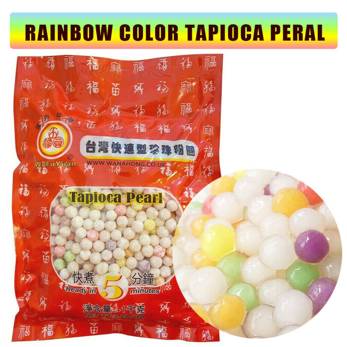 Tapioca Pearl Mix Color WuFuYuan 1kg - 2.2lb