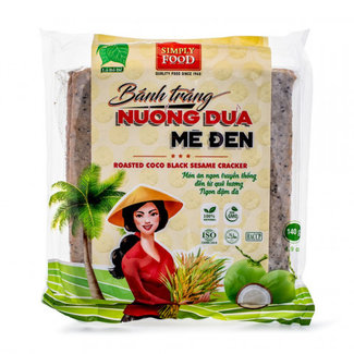 Black Sesame Coconut Rice Paper Dua Me Den Simply Food 500g