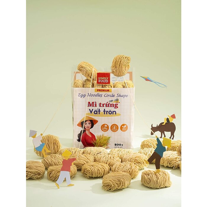 Egg Noodles Mi Trung Vat Tron 500g Supply Food