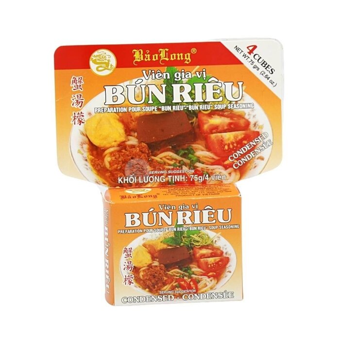 Bun Rieu seasoning 75g Bao Long - block - orange label