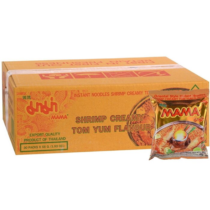 mama shrimp creamy tom yum noodle 30x55g