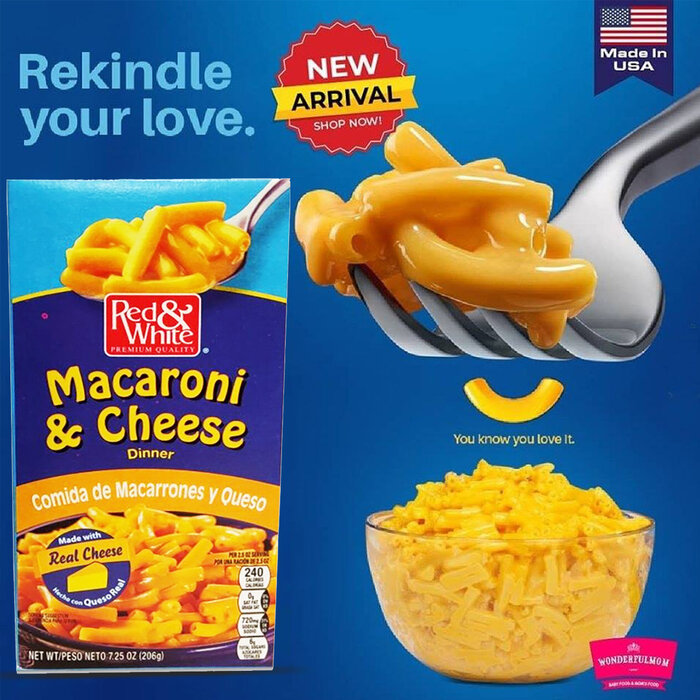 outlet: Red & White Macaroni & Cheese 206gr THT OCT 15 2026