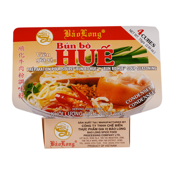 bun bo HUE seasoning 75g Bao Long - block cream color label