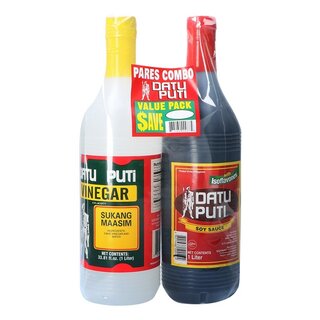 Datu Puti Value Pack Soy Sauce 1 ltr & Vinegar 1 ltr