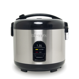 remo rijstkoker 1,5 ltr - 700W - 6089401 zwart & rvs