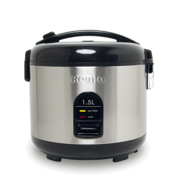 remo rijstkoker 1,5 ltr - 700W - 6089401 zwart & rvs