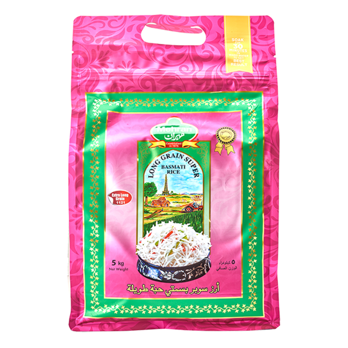 mehran Basmati extra long grain 5 kg