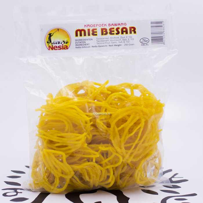 Kroepoek Bawang , Mie Besar - Nesia 250gr