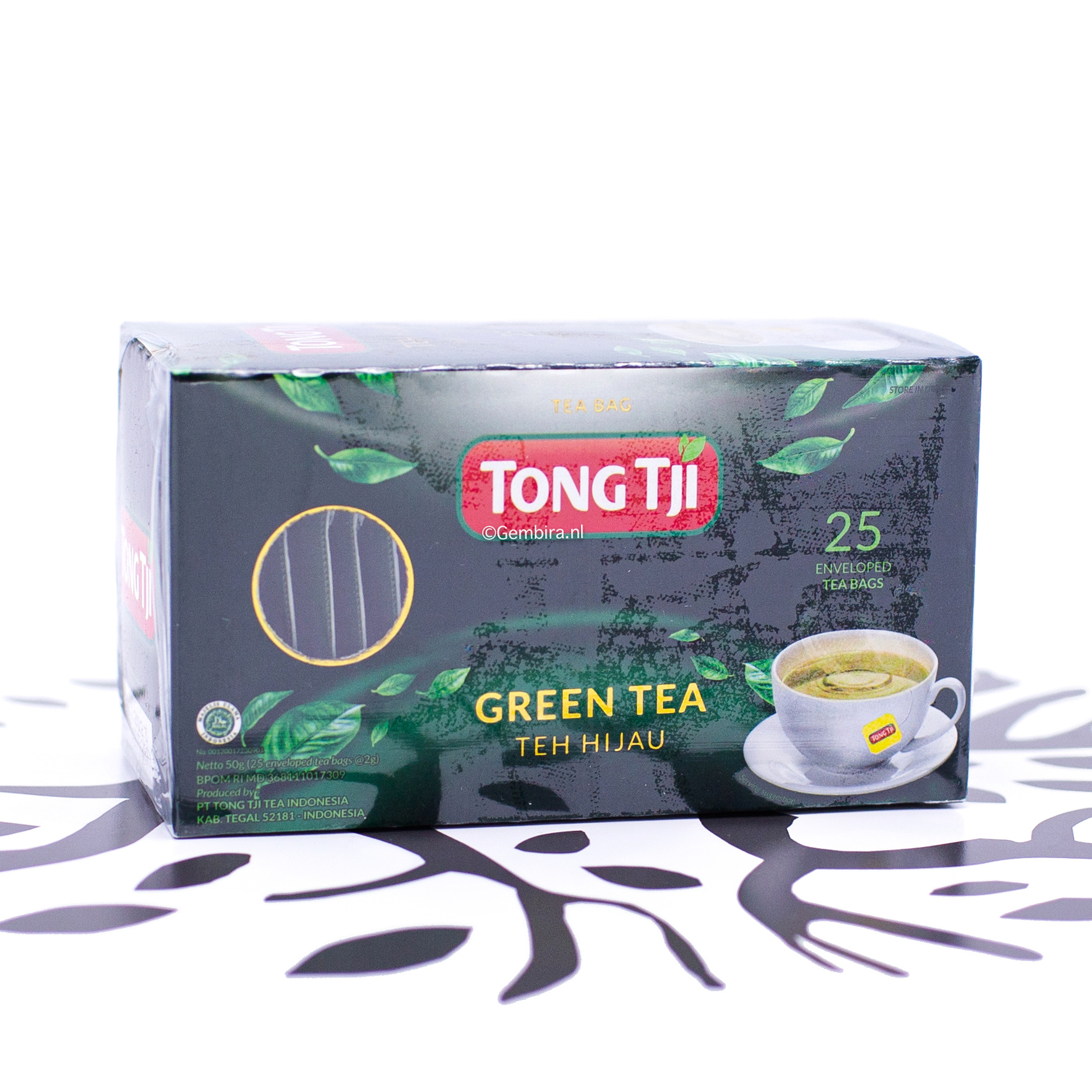 tong tji green tea teh hijau - 25 tea bags - Tokogembira.nl