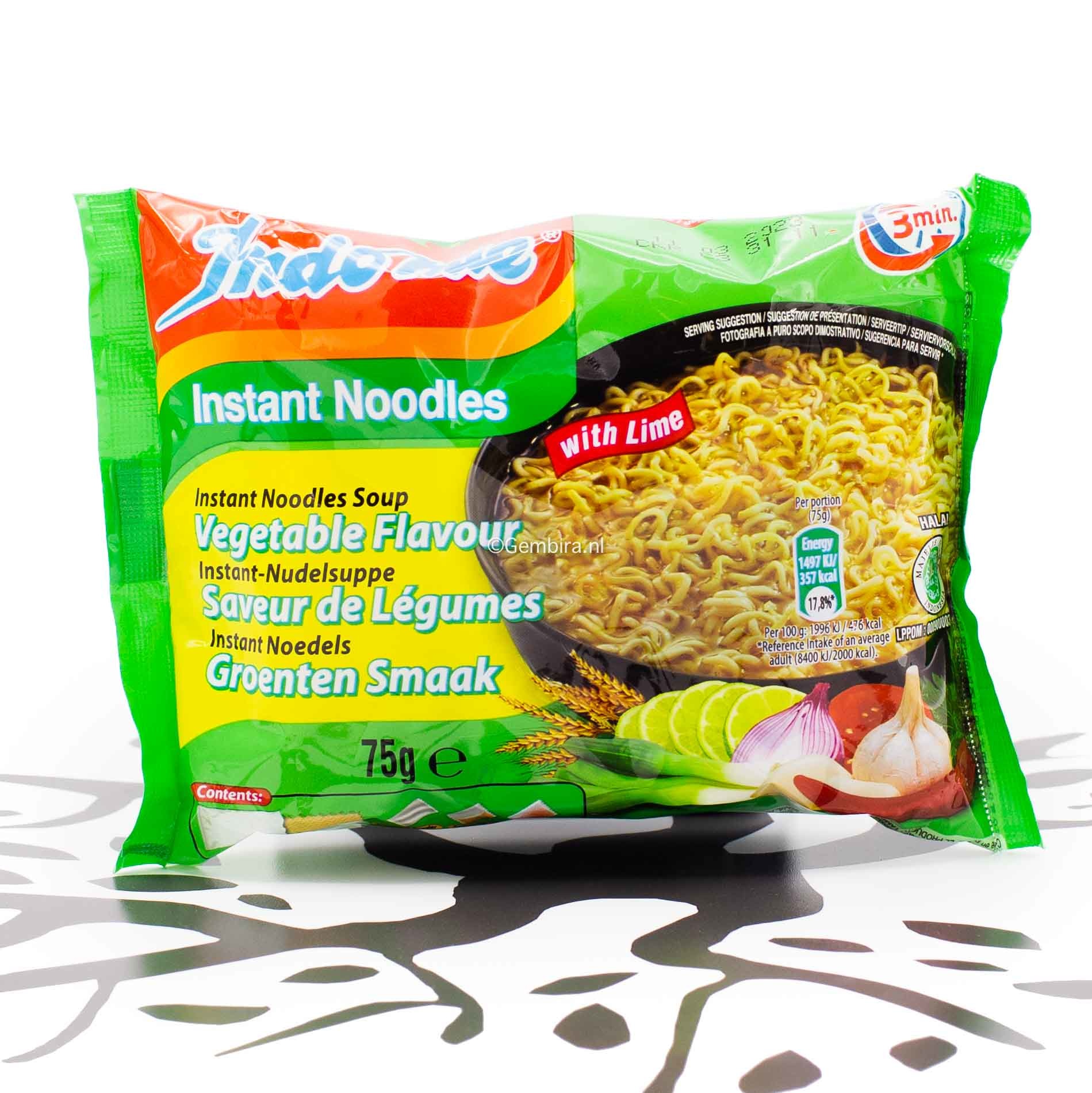 Indomie Instant Noodle Soup Vegetable Flavour, Vegetable, 79.5 Ounce(Pack  of30)