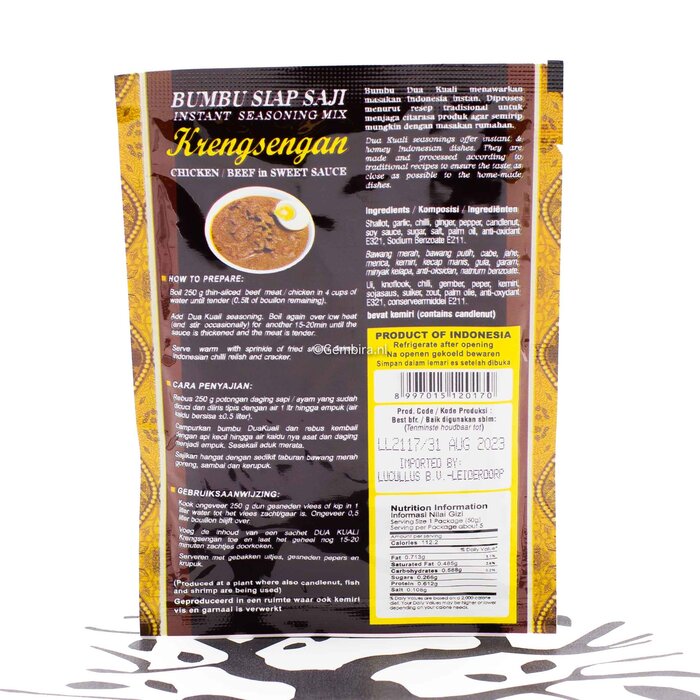 Dua Kuali Dua Kuali Krengsengan Chicken Beef in Sweet Sauce 50g