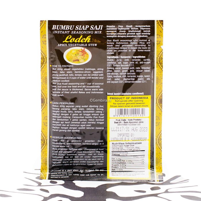 Dua Kuali Dua Kuali Lodeh 50g