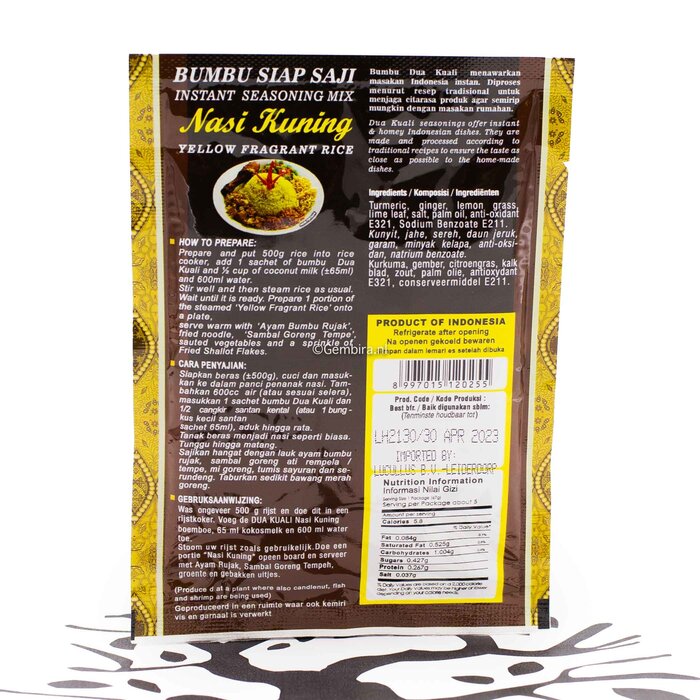 Dua Kuali Dua kuali Bumbu Nasi Kuning 67g