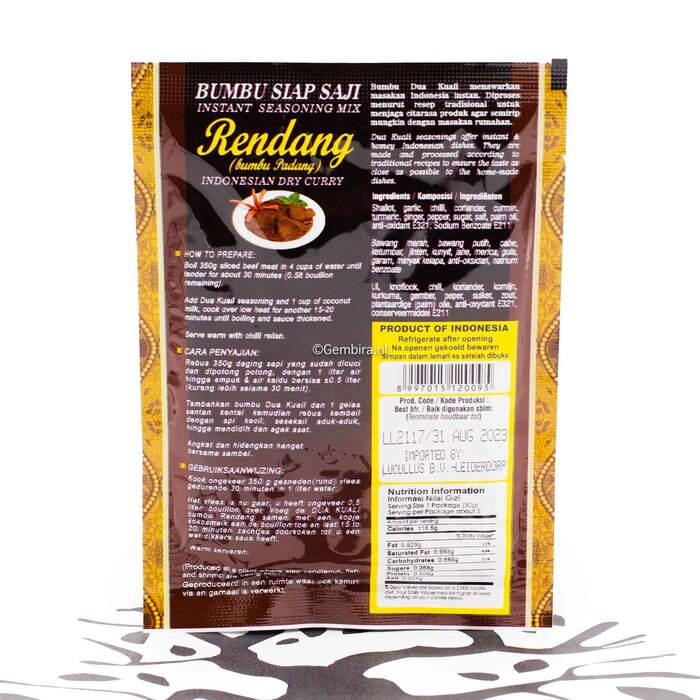 Dua Kuali Dua Kuali Rendang 50g
