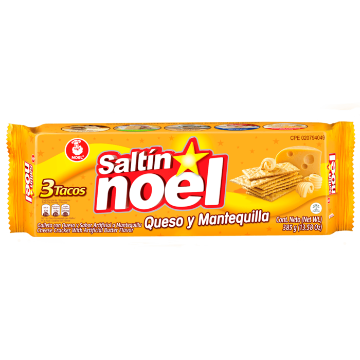 Saltin Noel Cheese Butter Crackers 385g Queso y Mantequilla
