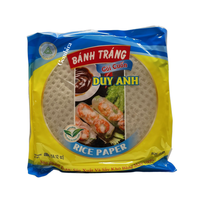 Rice Paper Round 22cm Duy Anh 400g Goi Cuon - blue yellow pack
