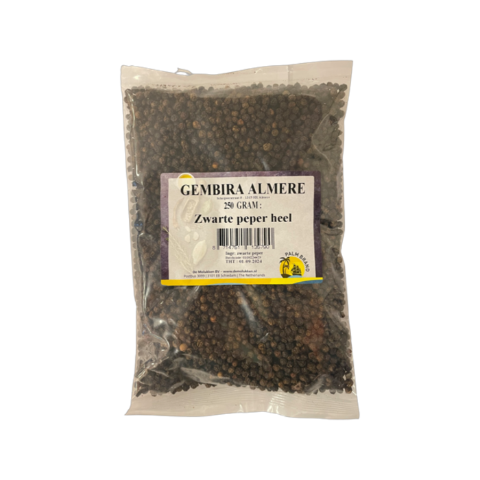 black pepper whole grain 250gr Palm in bag
