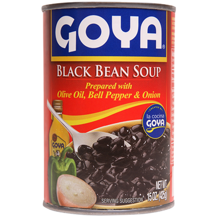 Goya Black Bean Soup 15 oz - 425g in red tin