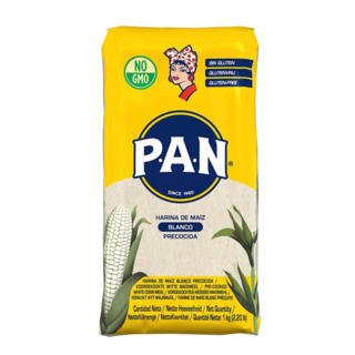 P.A.N. Harina PAN Precooked White Corn Flour 1kg - Yellow packaging