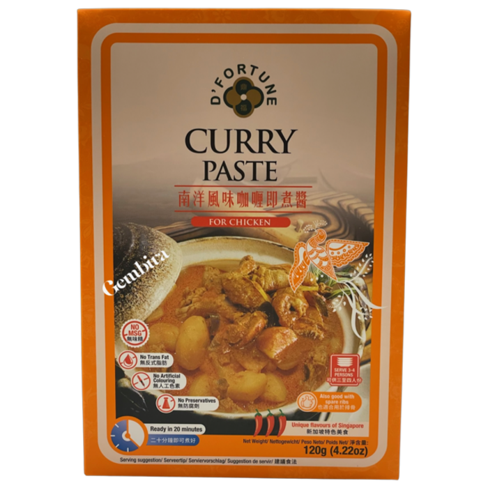 Curry Paste 120g D Fortune orange pack