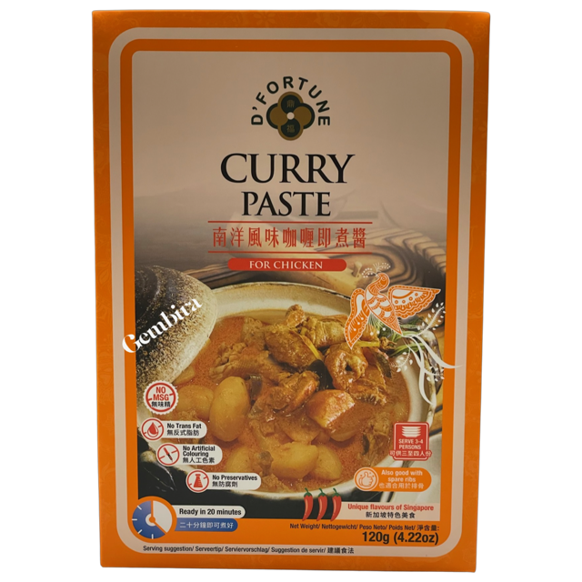 Curry Paste 120g D'Fortune orange pack Tokogembira.nl