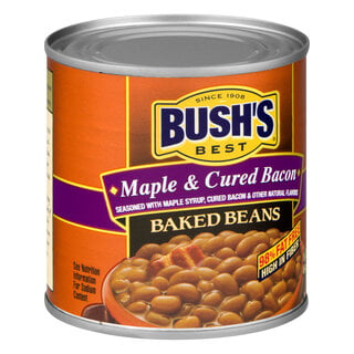 OUTLET: Bush's Maple and Cured Bacon baked beans 16 oz - 454g THT JULY 2026