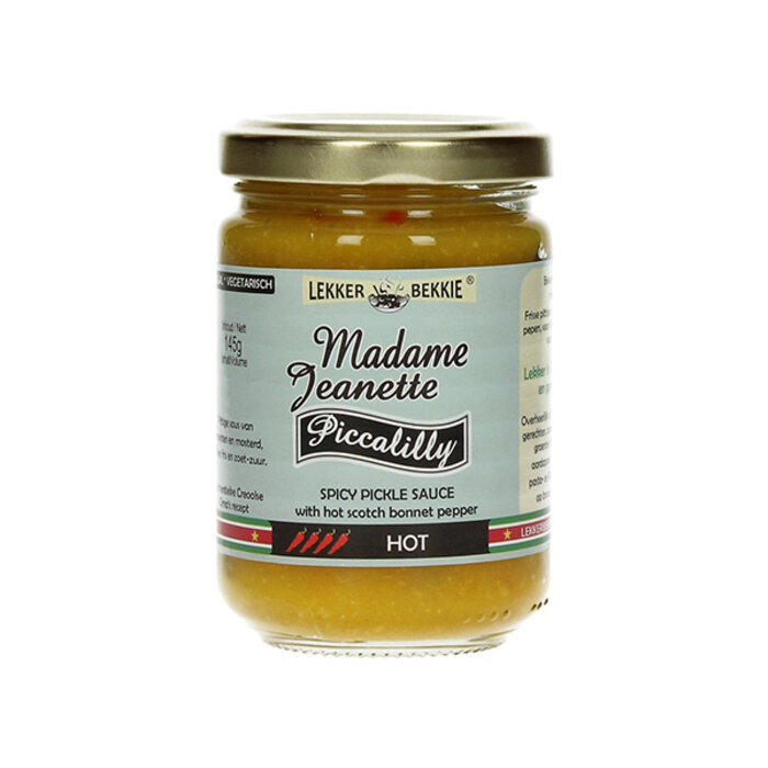 madame jeanette piccalilly HOT 145g lekker bekkie - klein pot