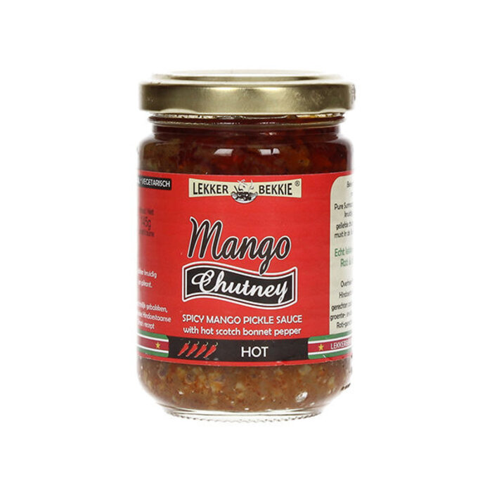 mango chutney 145g HOT Lekker bekkie - small pot