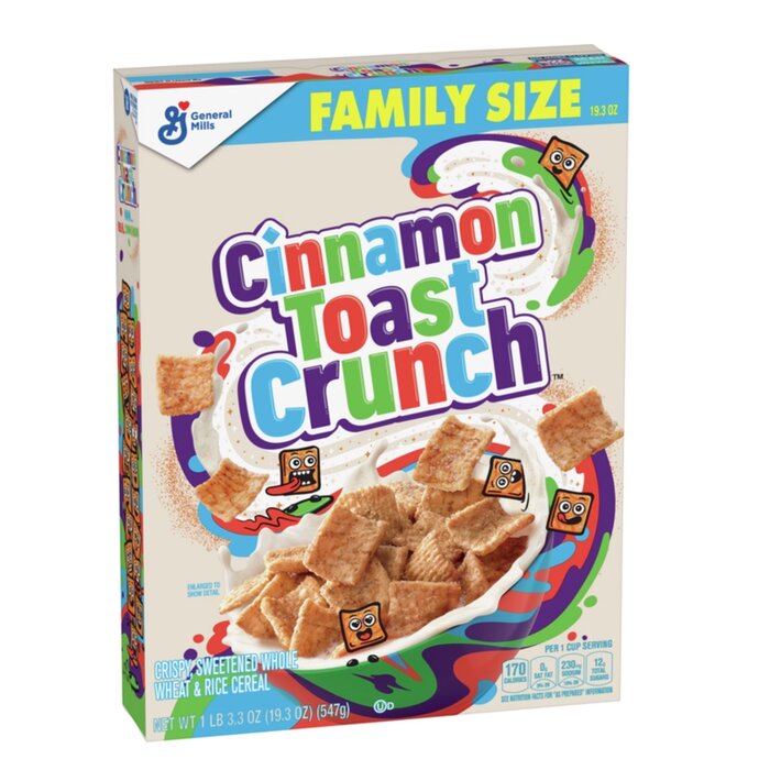 outlet: Cinnamon toast Crunch 18.8 oz - 532g General Mills THT 25SEP2025