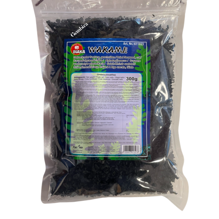 Wakame Dried Seaweed Cut 300g INAKA Tokogembira.nl