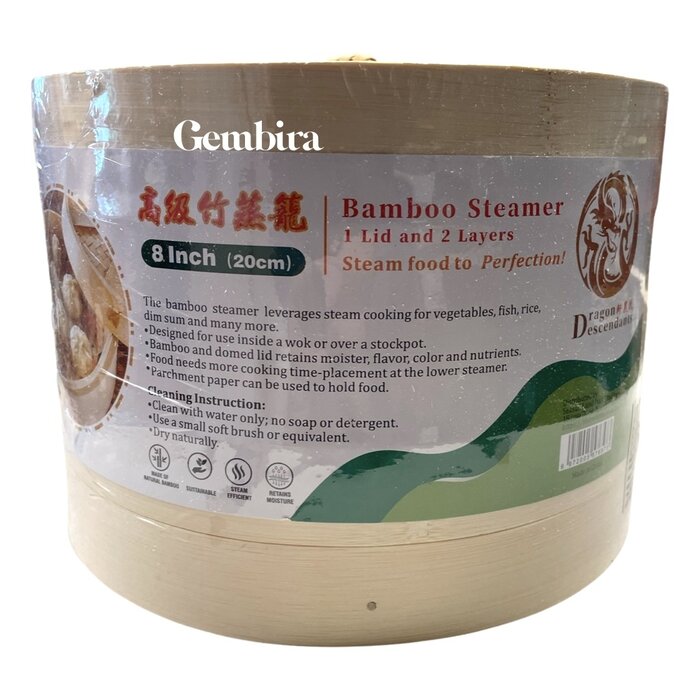 bamboo steamer 8 inch - 20 cm Dragon Descendants